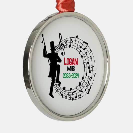 Drum Major Marching Band Kerst Ornament (Rechts)