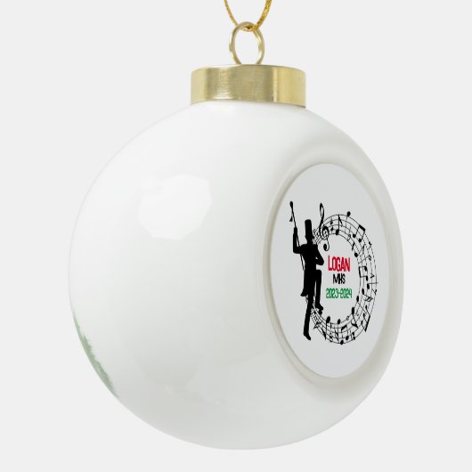 Drum Major Marching Band Kerst Ornament (Links)