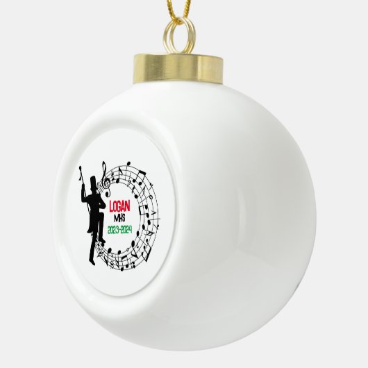 Drum Major Marching Band Kerst Ornament (Rechts)