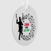 Drum Major Marching Band Kerst Ornament (voorkant)
