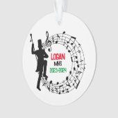 Drum Major Marching Band Kerst Ornament (voorkant)