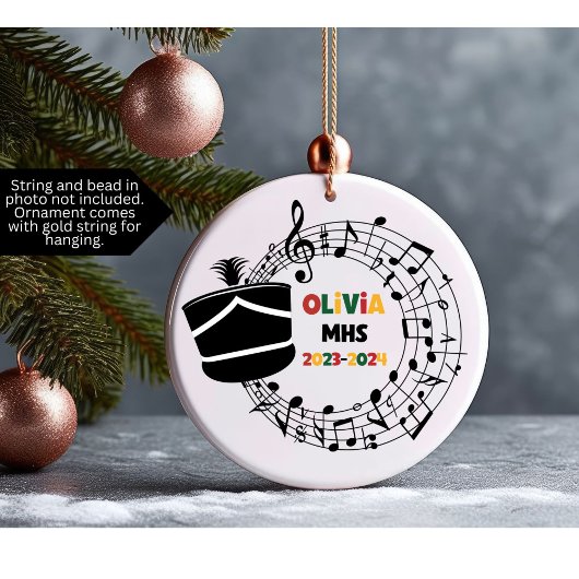 Drum Major Marching Band Kerst Ornament