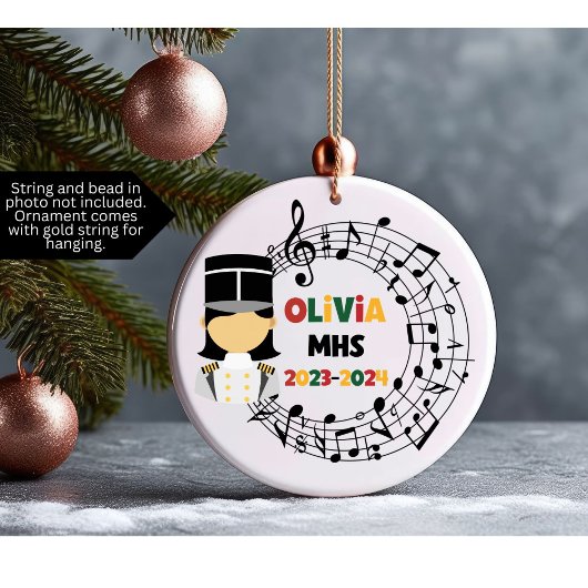Drum Major Marching Band Kerst Ornament