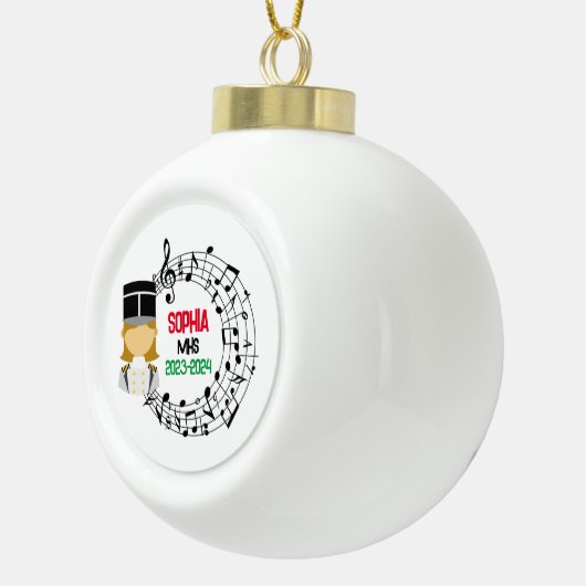 Drum Major Marching Band Kerst Ornament (Rechts)