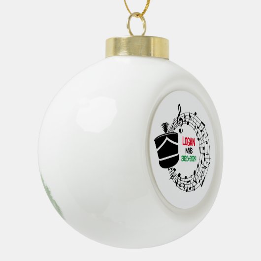 Drum Major Marching Band Kerst Ornament (Links)