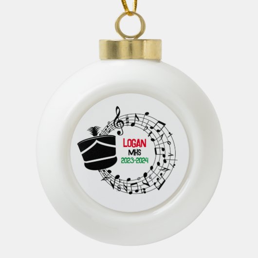 Drum Major Marching Band Kerst Ornament (Voorkant)
