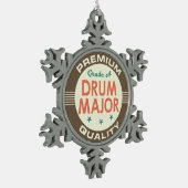 Drum Major Music Band Gift Tin Sneeuwvlok Ornament (Links)
