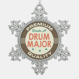 Drum Major Music Band Gift Tin Sneeuwvlok Ornament