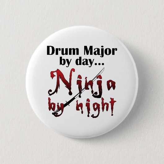Drum Major Ninja Ronde Button 5,7 Cm (Voorkant)