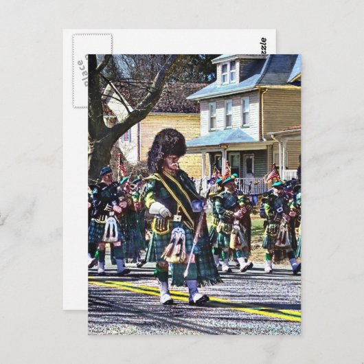 Drum Major of Pipe Band Briefkaart (Voorkant / Achterkant)