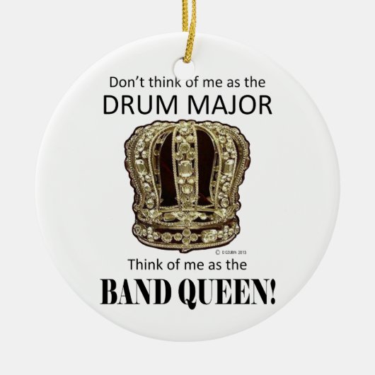 Drum Major Queen Keramisch Ornament (Voorkant)