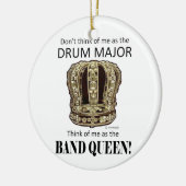 Drum Major Queen Keramisch Ornament (Links)