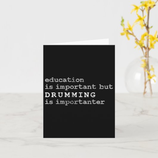 Drum Marching Band Drummer Onderwijs  Kaart (Gele Bloem)