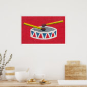 Drum Matchbox Wall Poster - Vintage Eastern Europe (Keuken)