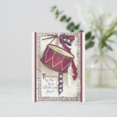 drum met Amerikaans vlagpatriottisch lintje Briefkaart (Staand voorkant)