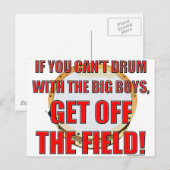 Drum met de grote jongens 2 briefkaart (Voorkant / Achterkant)