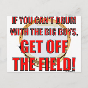 Drum met de grote jongens 2 briefkaart