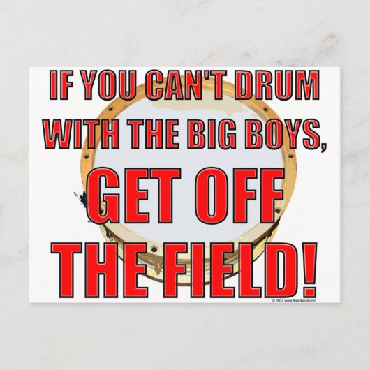 Drum met de grote jongens 2 briefkaart (Voorkant)