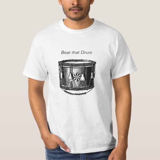 Drum met klokband - Duifdrummer T-shirt (Voorkant)