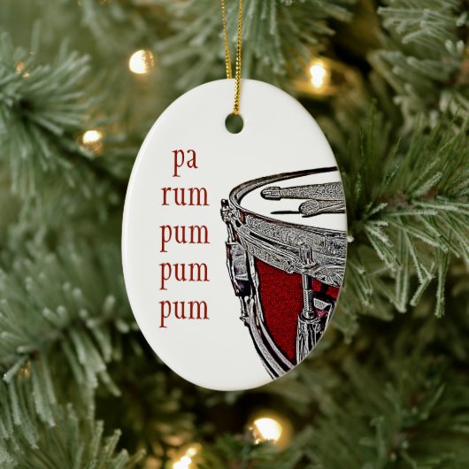 Drum Musician Holiday Keramisch Ornament (Boom)