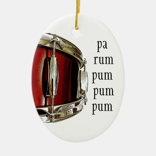 Drum Musician Holiday Keramisch Ornament (Voorkant)