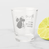 drum, muziek, instrument, liefhebbers shot glas (Achterkant)