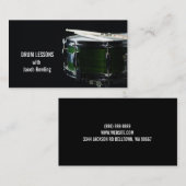 Drum, muziek, Lessons Visitekaartje (Voorkant / Achterkant)
