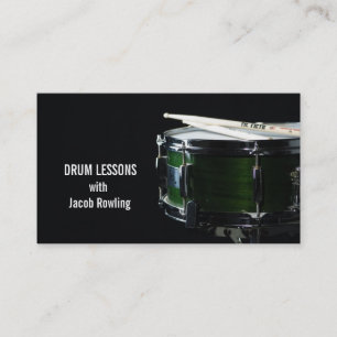 Drum, muziek, Lessons Visitekaartje