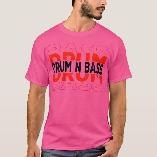 Drum N Bass DNB Astronaut Space Electro Music Drum T-shirt (Voorkant)