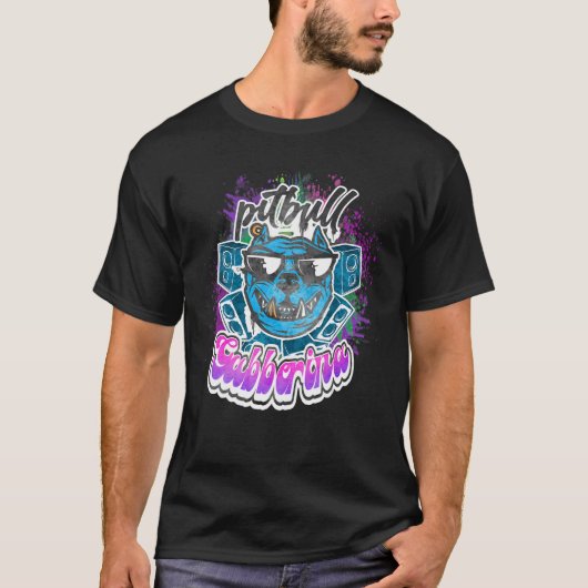 Drum N Bass Hardstyle FransCore Gabber Devil Dog T-shirt (Voorkant)