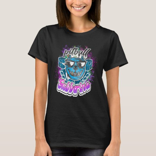 Drum N Bass Hardstyle FransCore Gabber Devil Dog T-shirt (Voorkant)