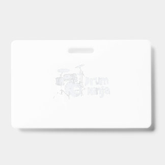 drum ninja - drums drummer muzikant drumstel silho badge