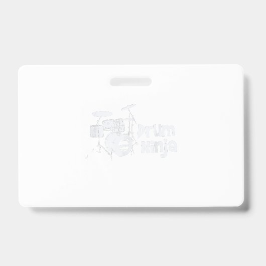 drum ninja - drums drummer muzikant drumstel silho badge (Voorzijde)
