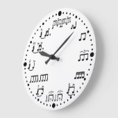 Drum Notes and Rudiments Music Clock voor drummers Grote Klok (Hoek)