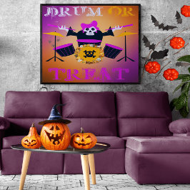 Drum of Behandel Skelet Halloween Perfect Poster