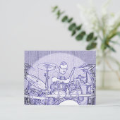 Drum of Drummer Briefkaart (Staand voorkant)