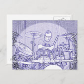 Drum of Drummer Briefkaart (Voorkant / Achterkant)