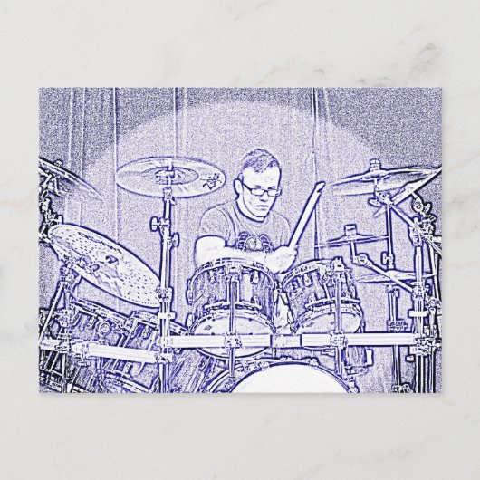 Drum of Drummer Briefkaart (Voorkant)