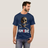 "Drum or Die" marine T-Shirt (Voorkant volledig)