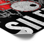 Drum Percussionist Drummers I Destroy Silence Drum Poster (Hoek)