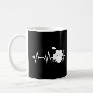 Drum Player Heartbeat Drummers Drumming Graphic Koffiemok