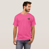 Drum-playing dinosaurus design man t-shirt (Voorkant volledig)