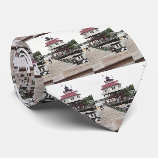 Drum Point Lighthouse 1883 Stropdas (Opgerold)