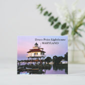 Drum Point Lighthouse, Maryland Briefkaart (Staand voorkant)