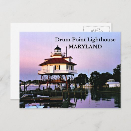 Drum Point Lighthouse, Maryland Briefkaart (Voorkant / Achterkant)