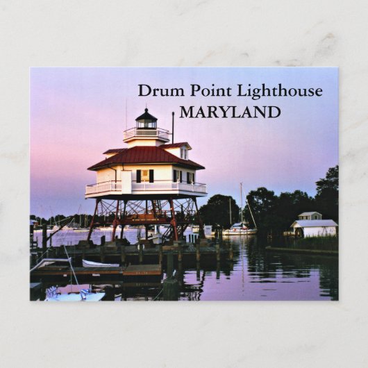 Drum Point Lighthouse, Maryland Briefkaart (Voorkant)