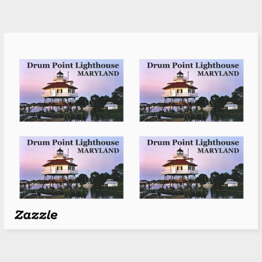 Drum Point Lighthouse, Maryland Stickers (Vel)