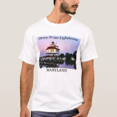 Drum Point Vuurtoren, Maryland T-shirt (Voorkant)