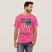 Drum set Amerikaanse vlag 4th of July Patriotic D T-shirt (Voorkant volledig)