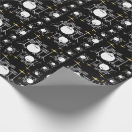 Drum Set Drummer Band Docer Musicus Cadeaupapier